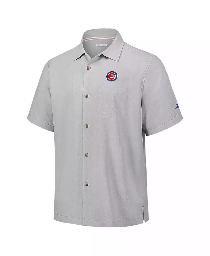 Tommy Bahama Men's Gray Chicago Cubs Hit and Run Silk Camp Button-Up Shirt 2