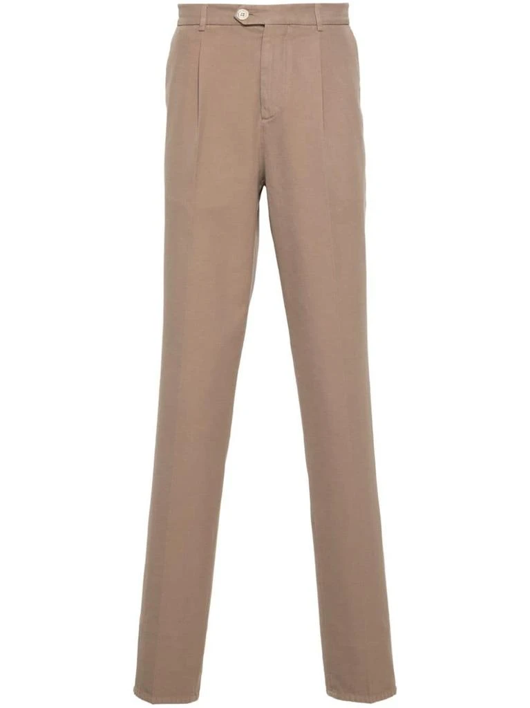 BRUNELLO CUCINELLI COTTON CHINO TROUSERS 1