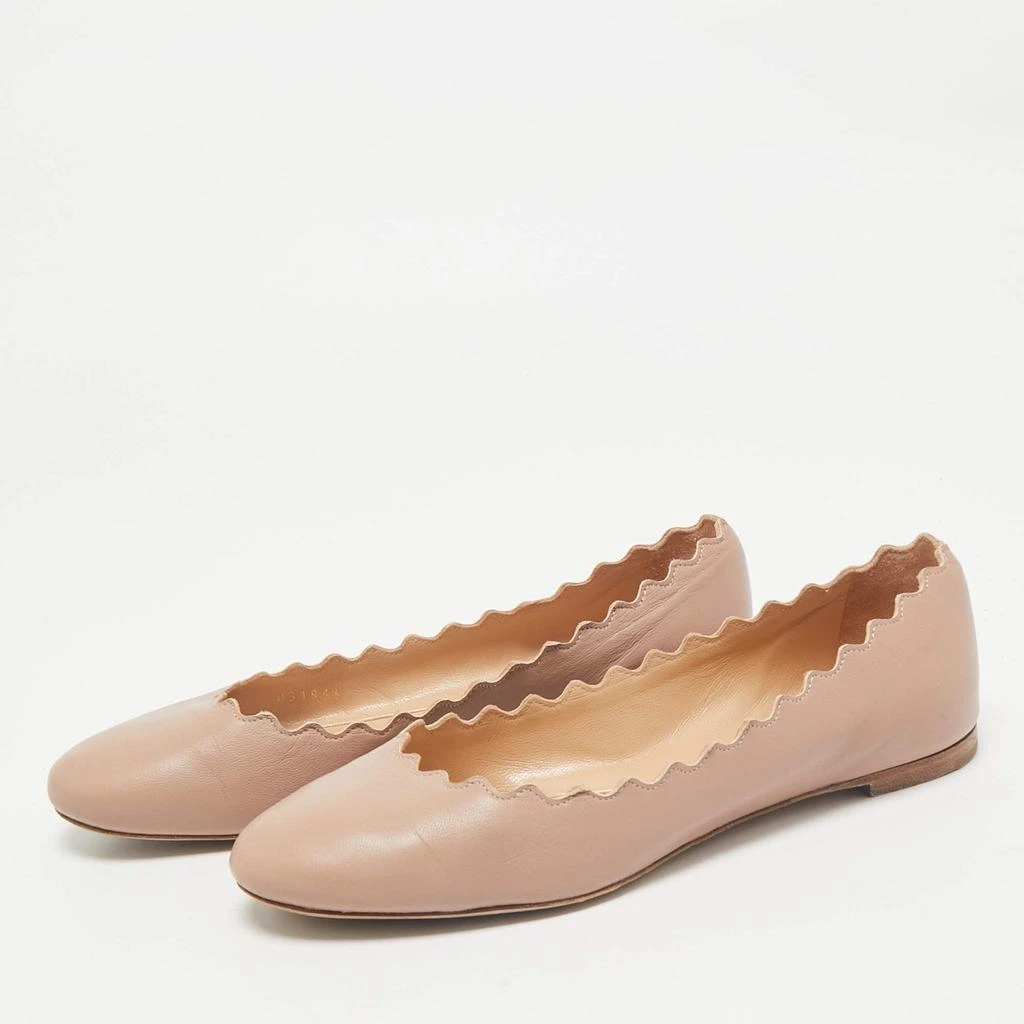 Chloé Chloe Dusty Pink Leather Scallop Lauren Ballet Flats Size 36.5 2