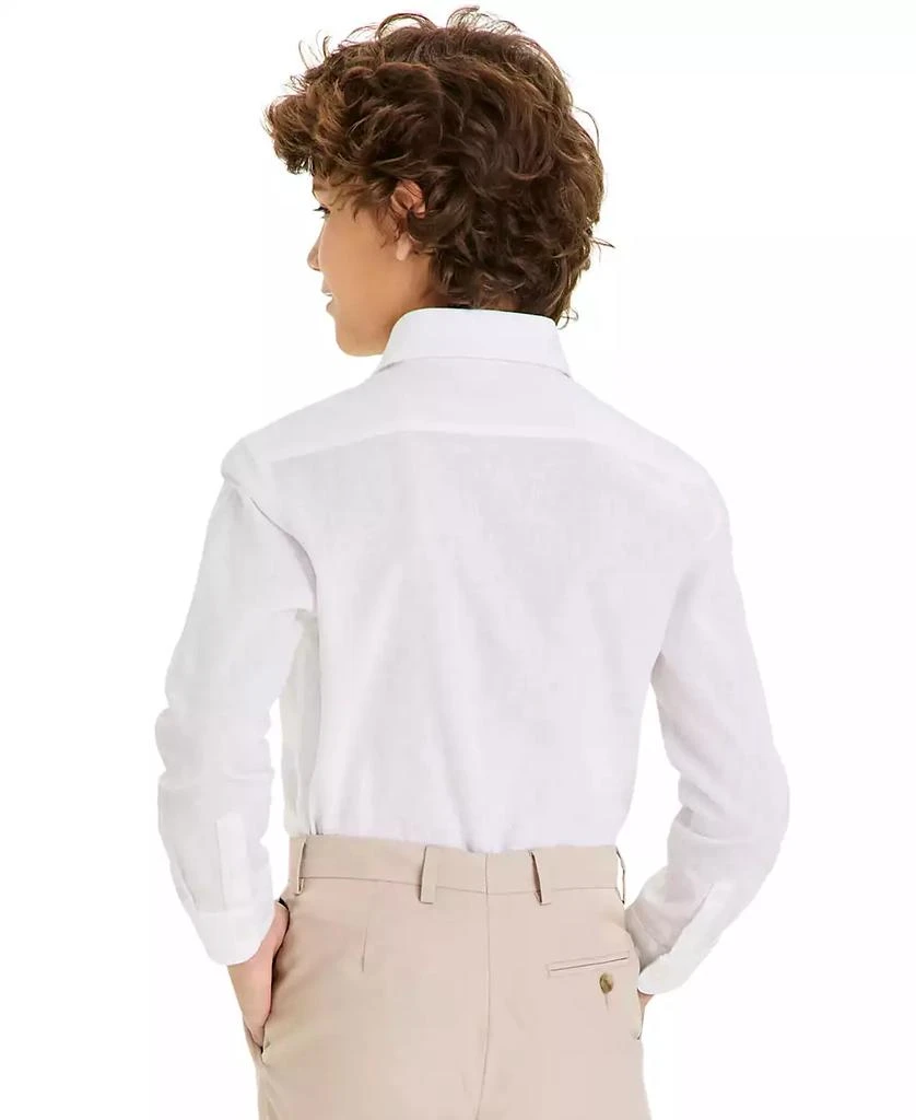 Michael Kors Big Boys Classic Fit Linen Dress Shirt 2