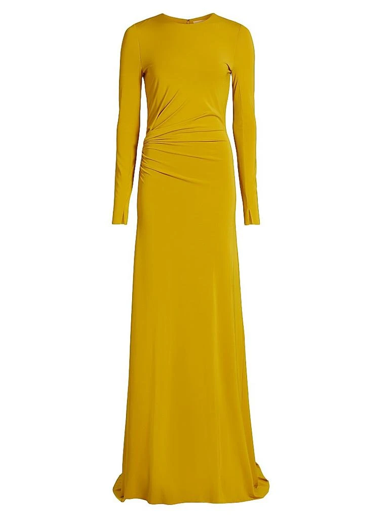 Jason Wu Jersey Gathered Long-Sleeve A-Line Gown 1