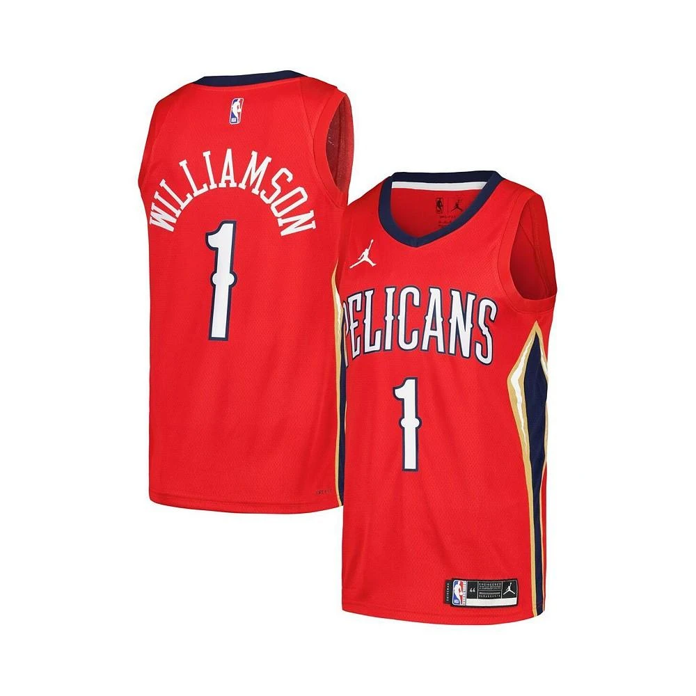 Jordan Men's Zion Williamson Red New Orleans Pelicans Swingman Player Jersey - Statement Edition