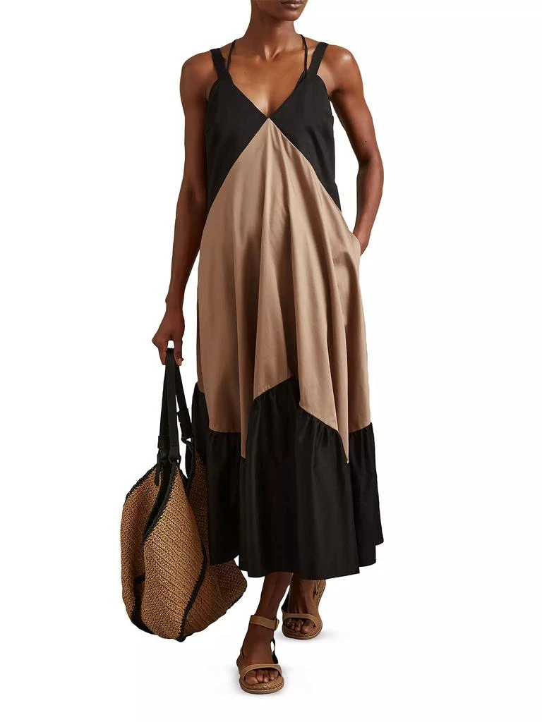 REISS Natalia Colorblock Cotton Maxi Dress 2