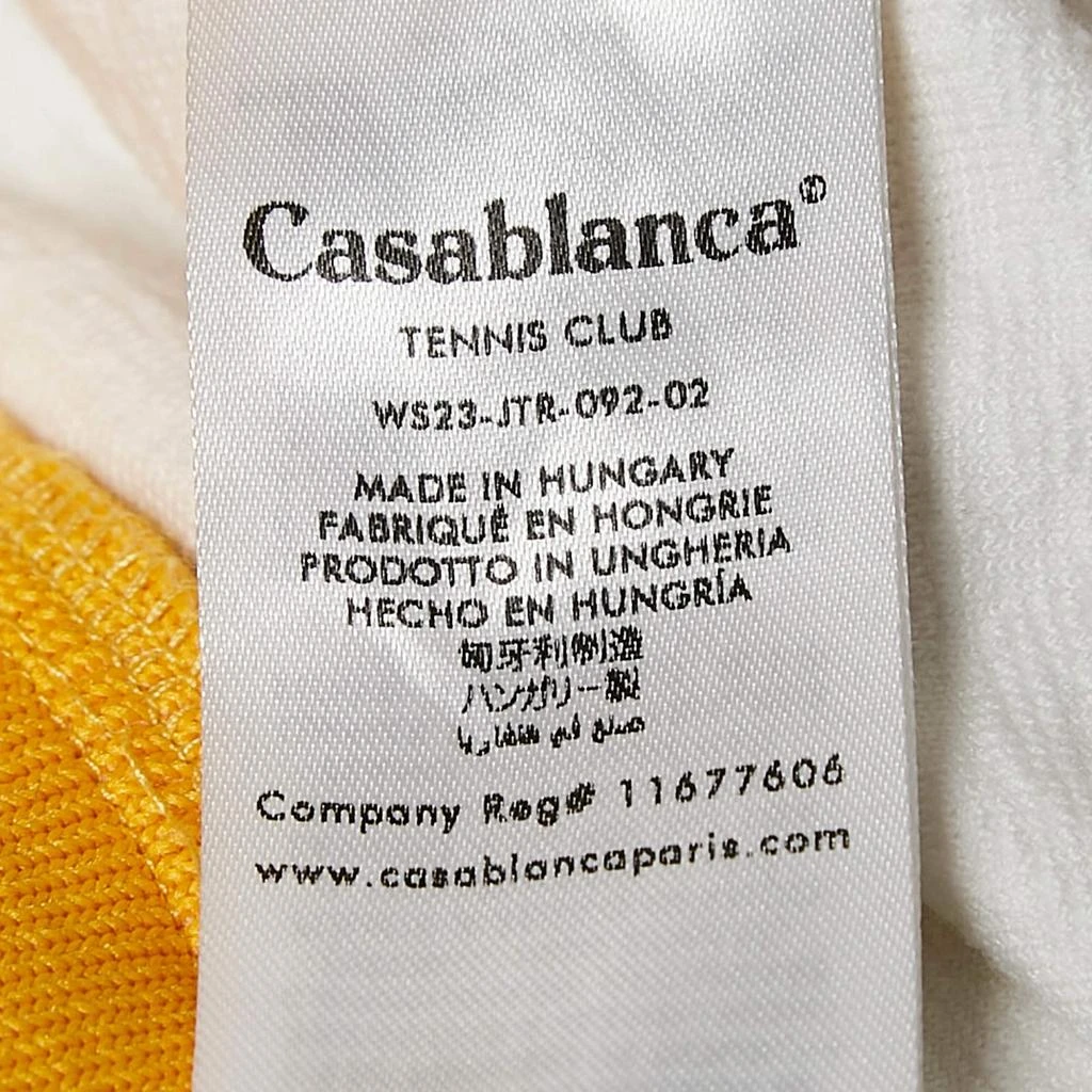 Casablanca Casablanca White Monogram Embossed Terry Track Pants S 5