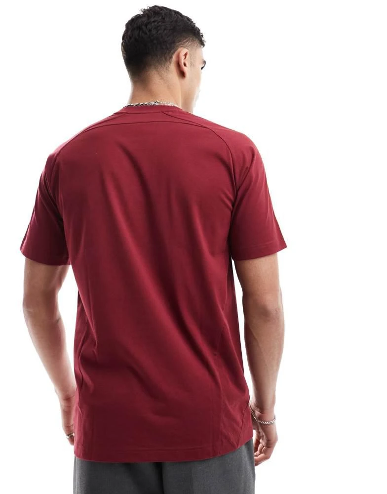 Adidas adidas Football Arsenal urban purist t-shirt in burgundy and yellow 4