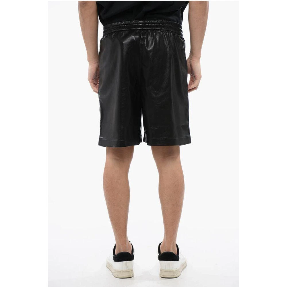 Nanushka Faux Leather DOXXI Shorts with Elastic Men's Waistband 2