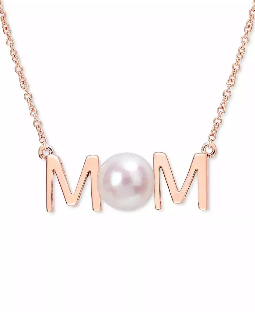 Macy's Cultured Freshwater Pearl (7mm) MOM 17" Pendant Necklace 1