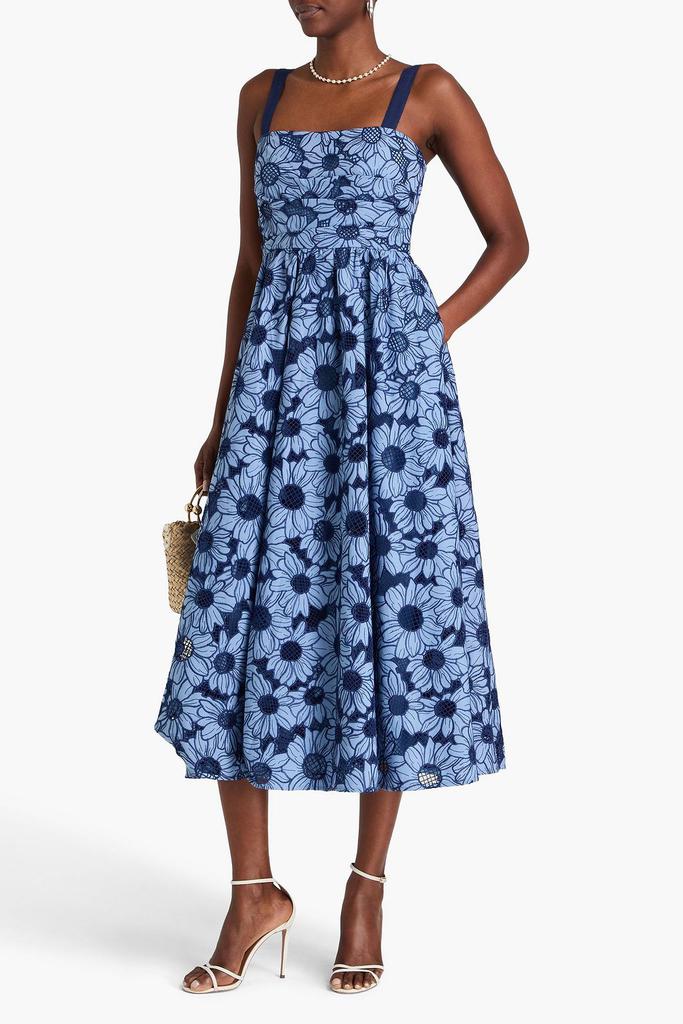 MIKAEL AGHAL Pleated lace midi dress