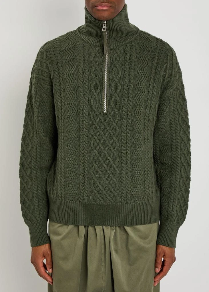 Loewe Cable-knit wool jumper 2