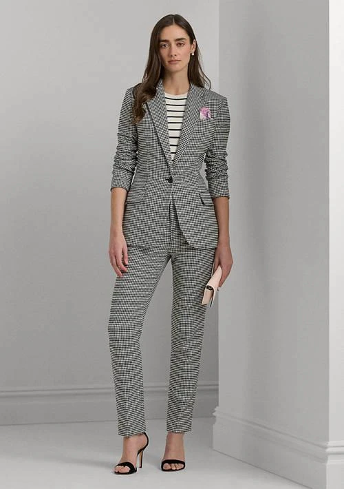 Ralph Lauren Ralph Lauren Houndstooth Cotton Blend Twill Blazer 4