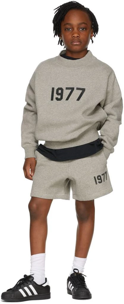 Essentials Kids Grey '1977' Shorts 1
