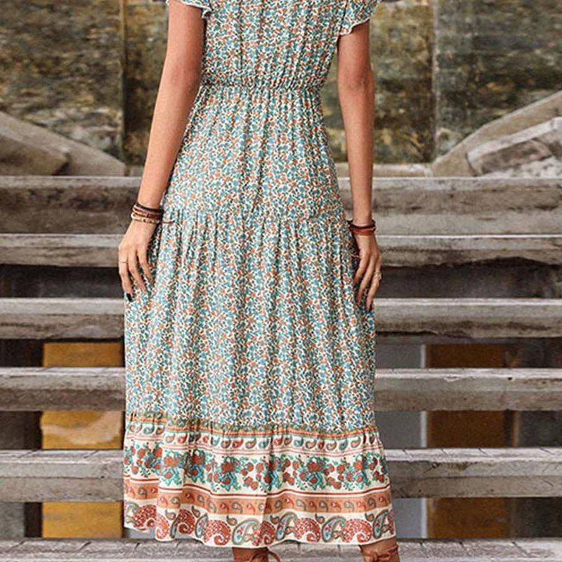 Anna-Kaci Ruffle Sleeve Boho Dress 2