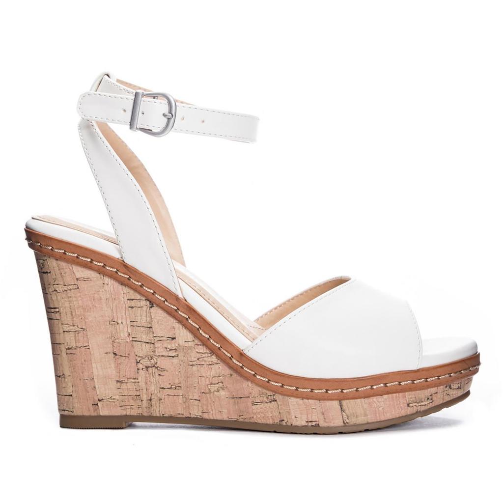 CL By Laundry Beaming Womens Leather Open Toe Wedge Sandals