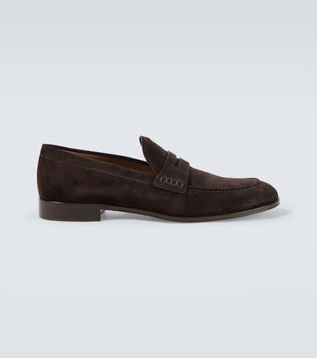 Gianvito Rossi George suede penny loafers 1