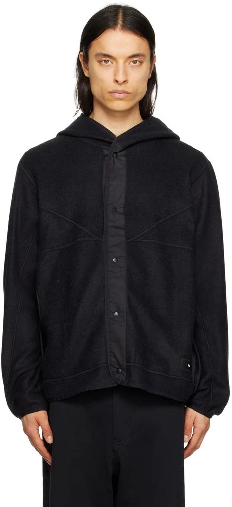 Y-3 Black Vented Hoodie 1