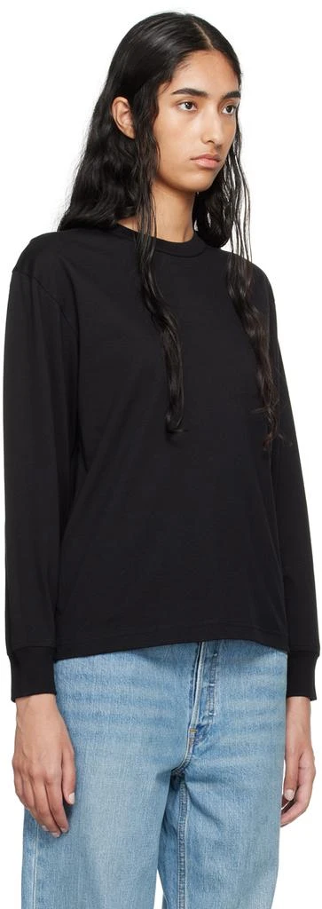 Alexander Wang Black Embossed Stacked Logo Long Sleeve T-Shirt 2