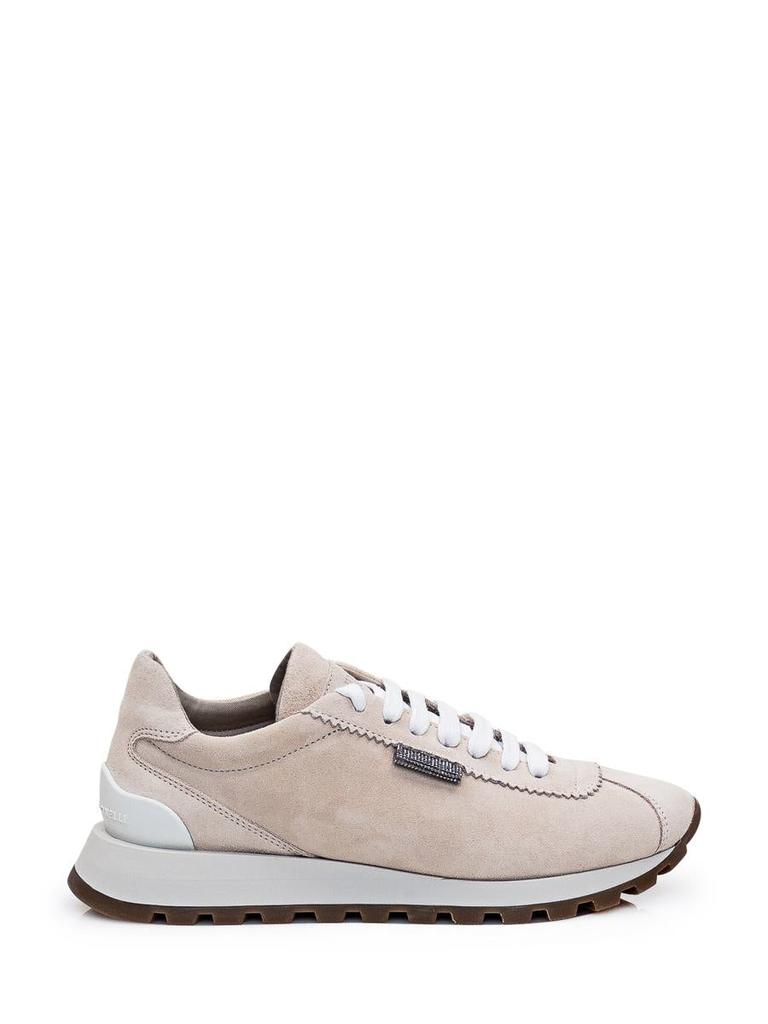 Brunello Cucinelli Brunello Cucinelli Leather Sneaker With Shiny Tab