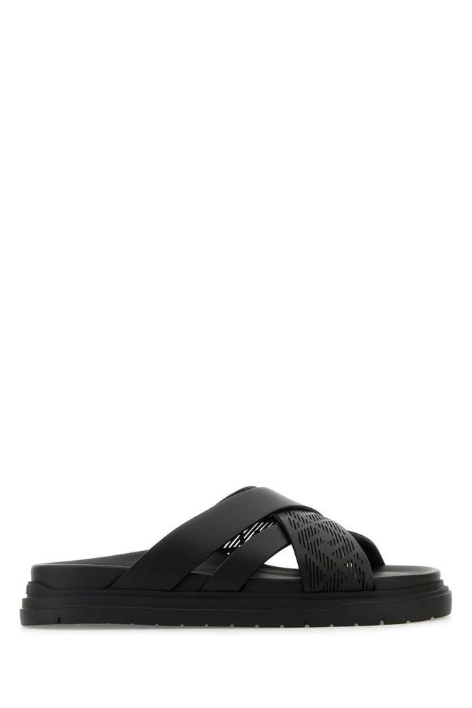 Fendi Fendi Diagonal FF Jacquard Slides - Sandals - Free
