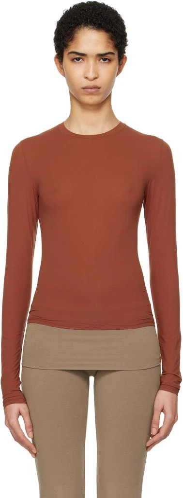 SKIMS Brown Fits Everybody Long Sleeve T-shirt 1
