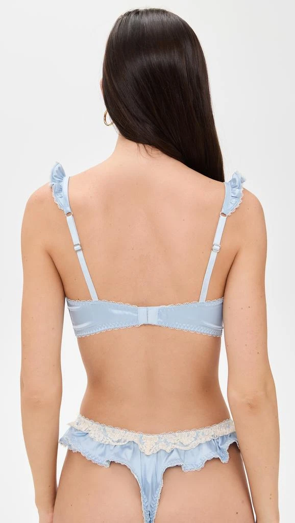 For Love & Lemons Sweetheart Satin Ruffle Thong Panties 2