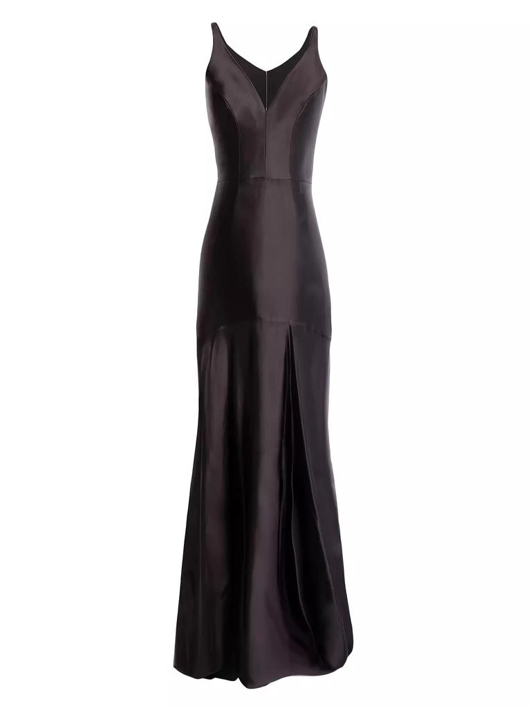 Dress The Population Shirley Seamed Satin Gown 1