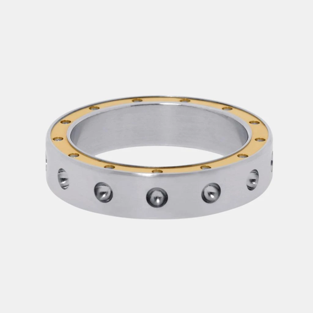 Roberto Coin Roberto Coin Pois Moi Stainless Steel and 18k Rose Gold Band Ring Sz. 10 7771526ASH10R-copy 2