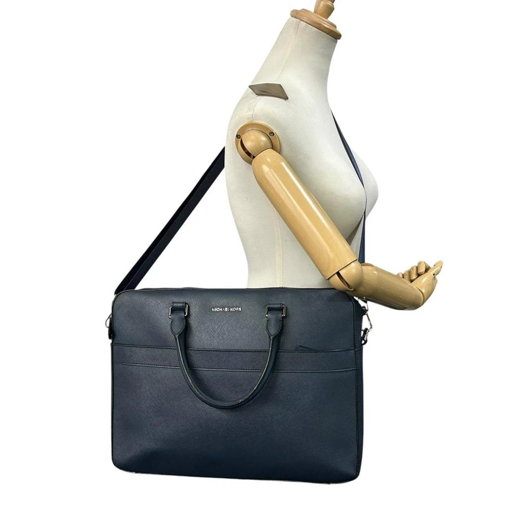 Michael Kors blue Navy Pvc Briefcase (Pre-Owned) 5