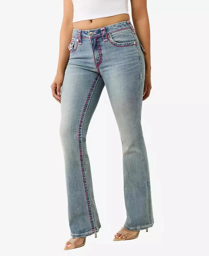 True Religion Women's Becca Super T Bootcut Flap Jeans 3