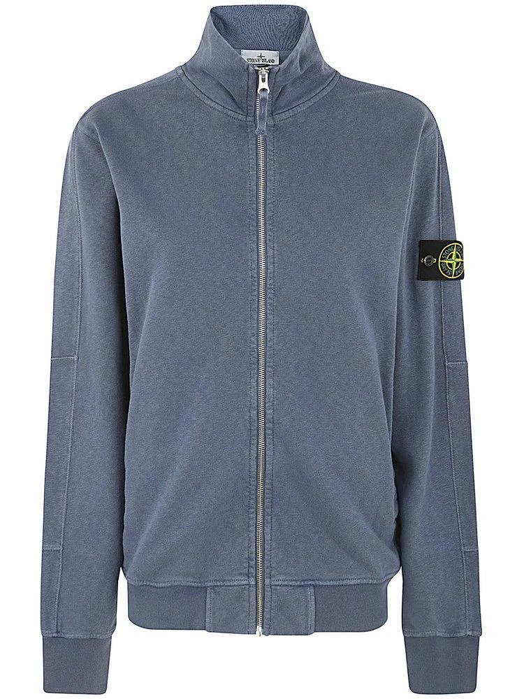 Stone Island Stone Island Compass-Badge High-Neck Zipped Sweatshirt 1