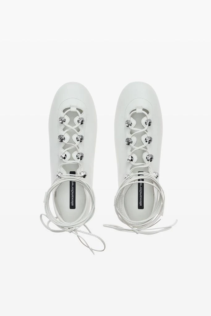 Alexander Wang Vyolette Lace-Up Flat in Leather 6