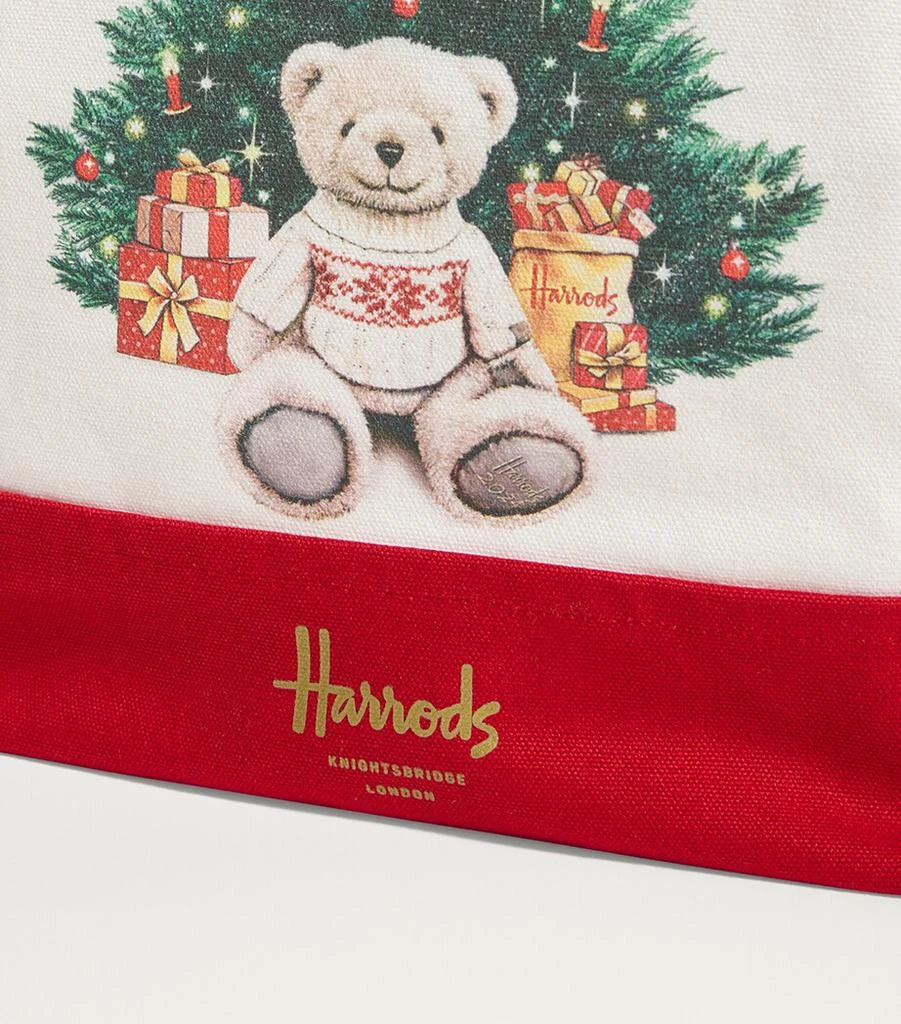 Harrods Cotton Christmas Bear Tote Bag 3