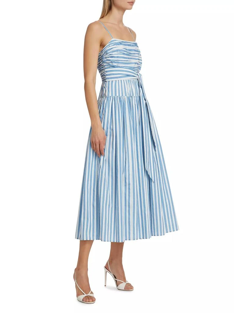 Toccin Cameron Striped Cotton Poplin Midi-Dress 4