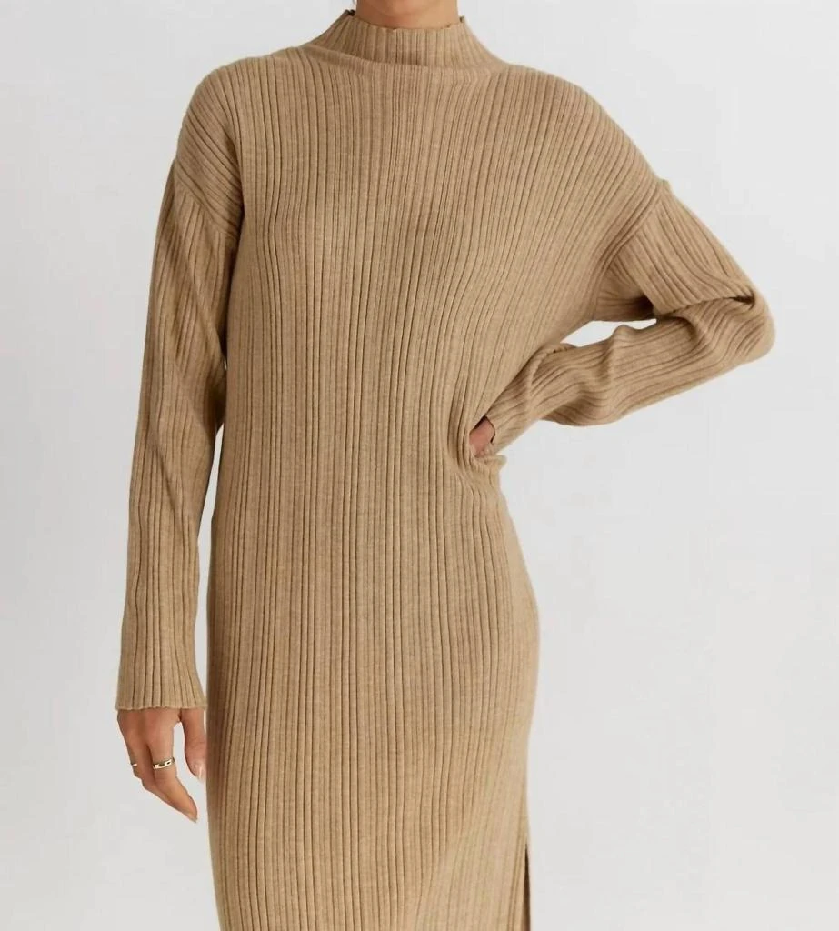 All : Row - Marie Tan Turtleneck Sweater Dress  On Sale Now with Up to 39%  Off | Discover Exclusive Deals & Savings at BeyondStyle  Authentic all :  row women >