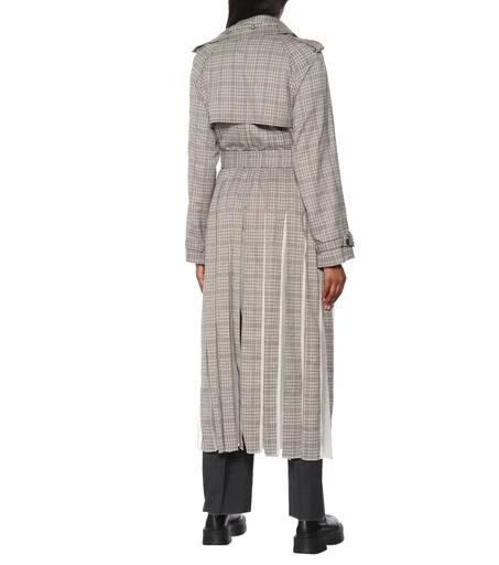 Gabriela Hearst Lorna checked wool trench coat 3