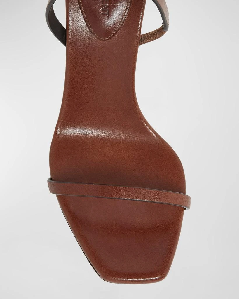 Yves Saint Laurent Opyum Leather YSL-Heel Slide Sandals 4