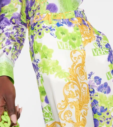 Versace Floral wide-leg pants 4