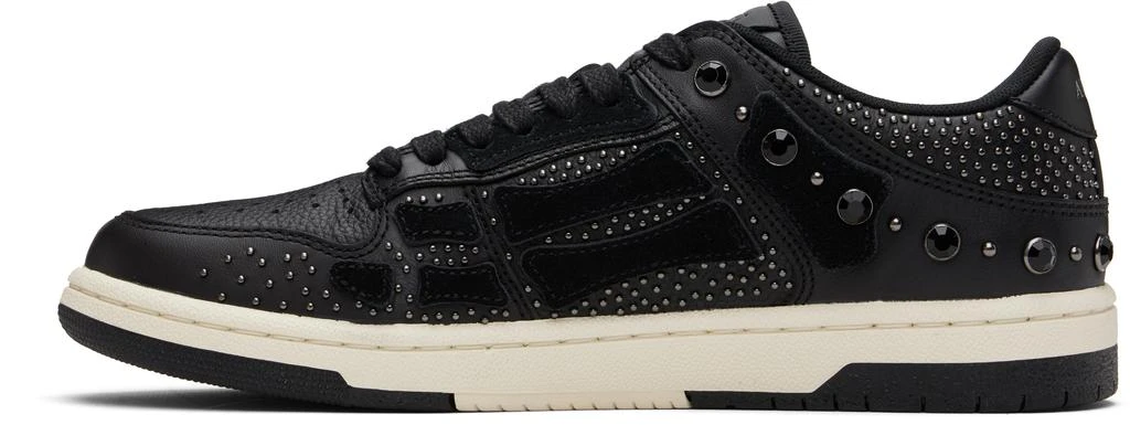 AMIRI Black Crystal Studded Skel Top Low Sneakers 3