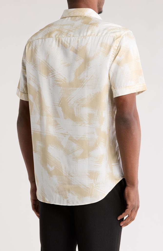 BUGATCHI Orson Abstract Print Lyocell Camp Shirt