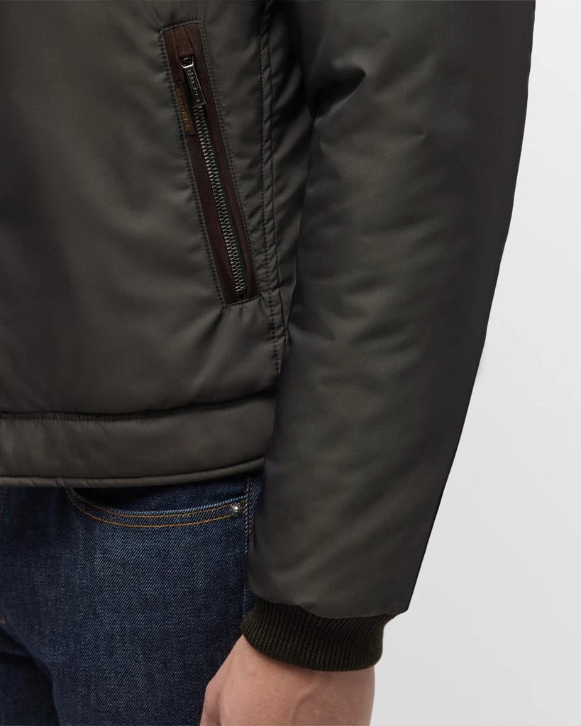 MooRER Men's Bomber Jacket with Shearling Collar 5