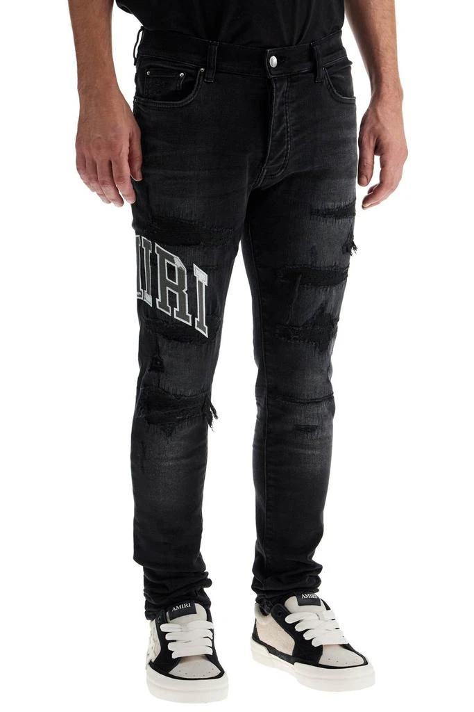 AMIRI Amiri Logo Patch Distressed Skinny Jeans 2