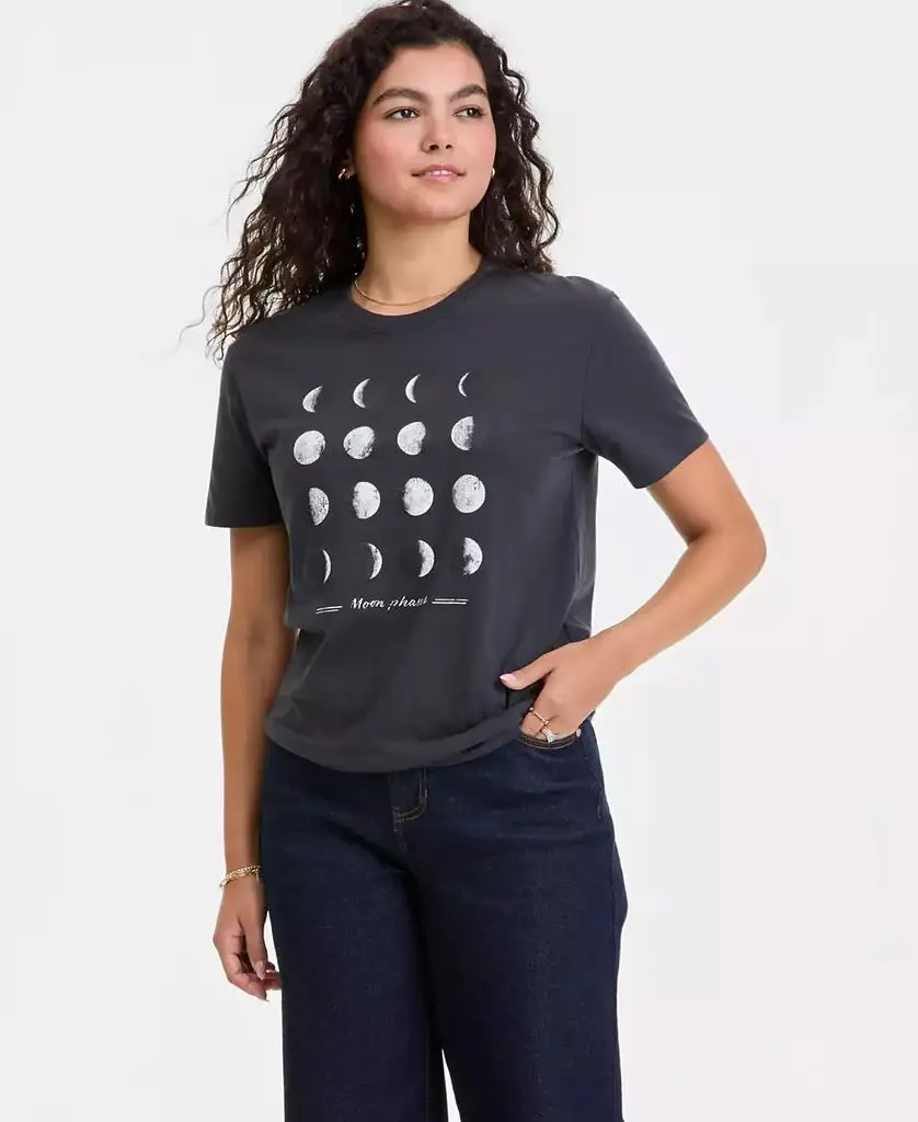 Self Esteem Juniors' Moon Phases Graphic-Print Tee