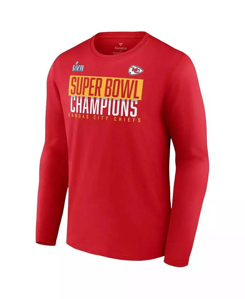 Fanatics Men's Red Kansas City Chiefs Super Bowl LVII Champions Big and Tall Foam Finger Long Sleeve T-shirt 4
