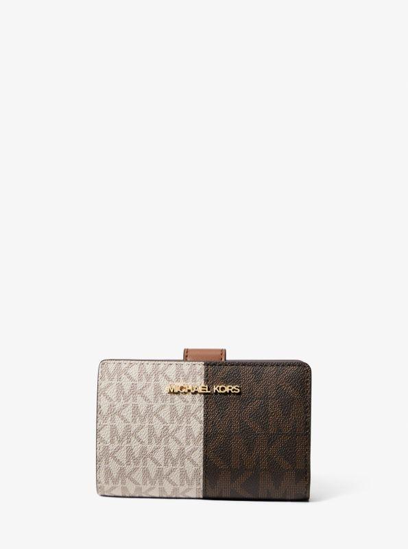 Michael Kors Jet Set Medium Two-Tone Logo Wallet