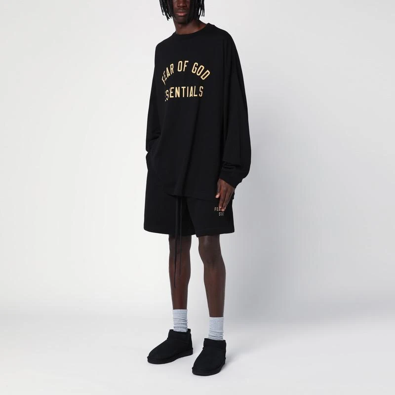 Essentials Black T-Shirt with logo 2