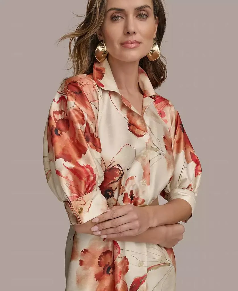 Donna Karan Women's Printed Belted Shirtdress 5