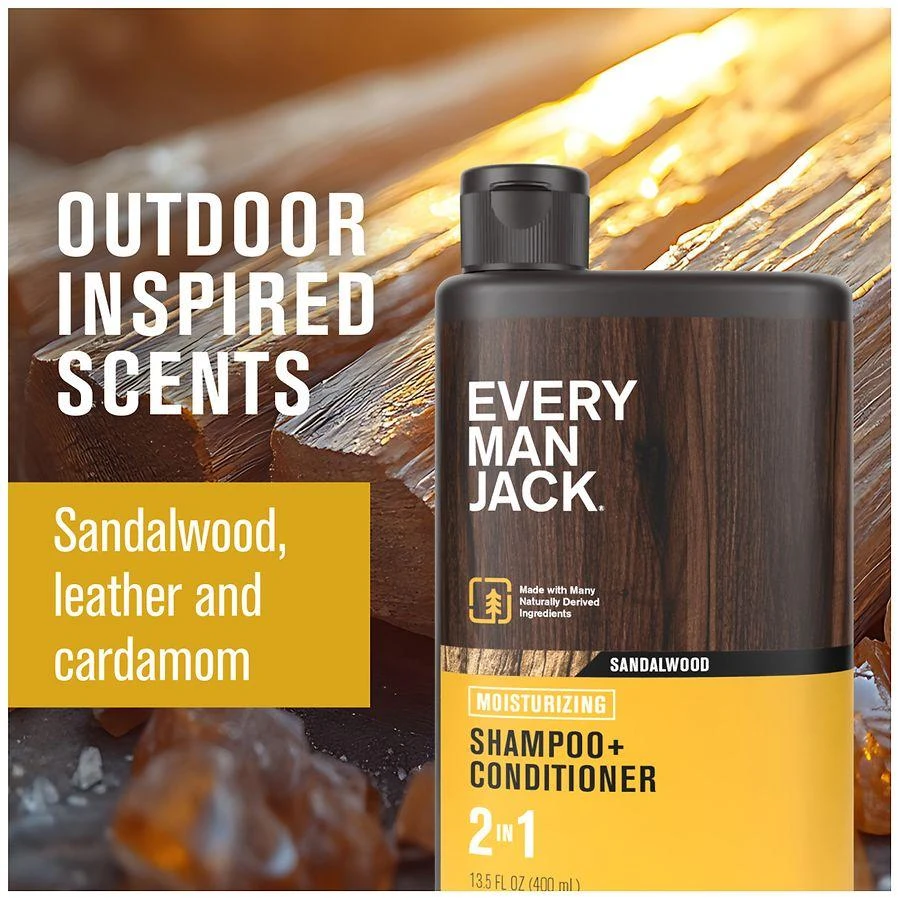 Every Man Jack 2-in-1 Shampoo + Conditioner Sandalwood 8