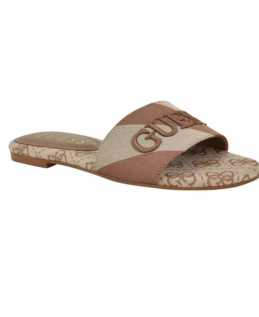 GUESS Women's Harini Slip-On Logo Flat Sandals 1