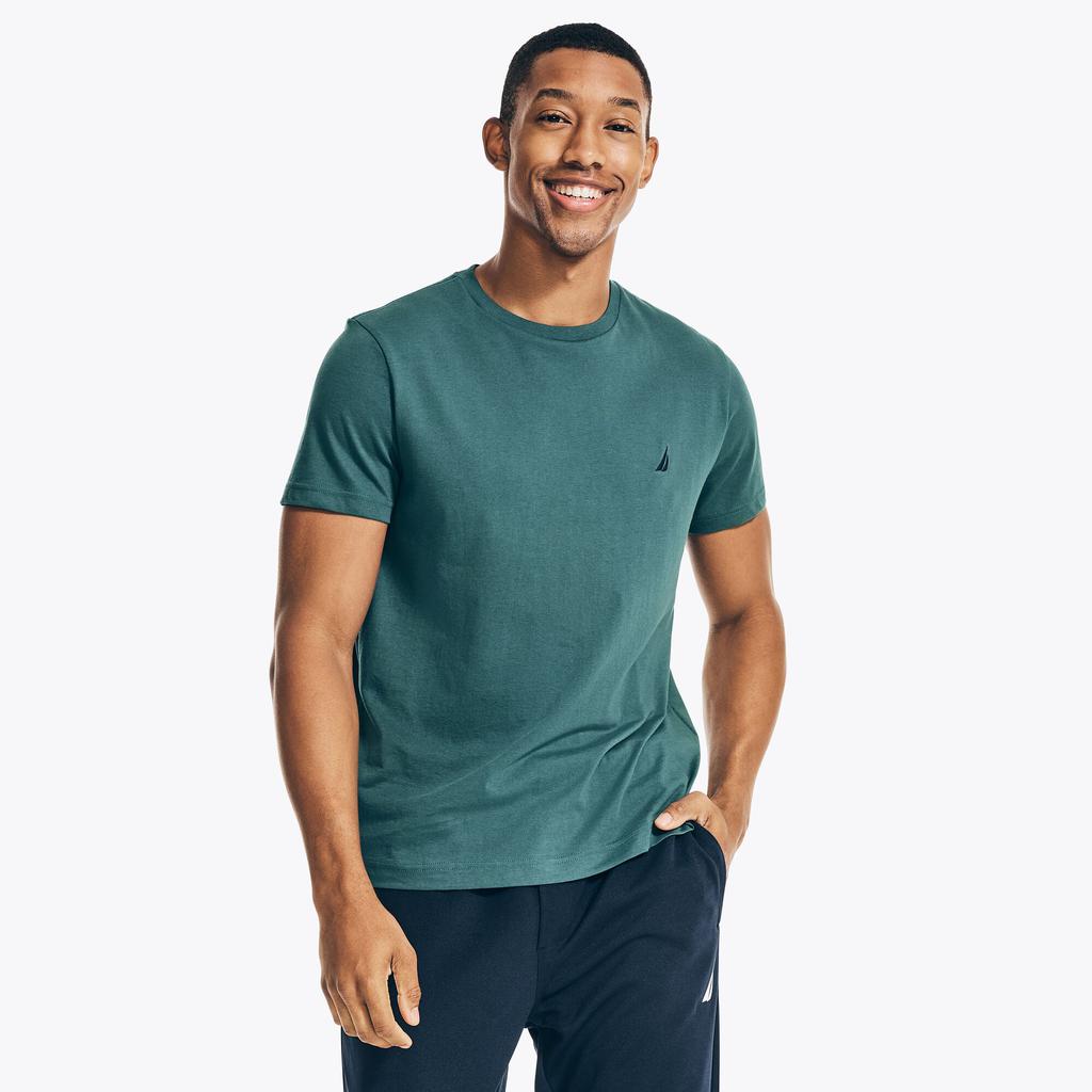 Nautica Mens Solid Crewneck T-Shirt