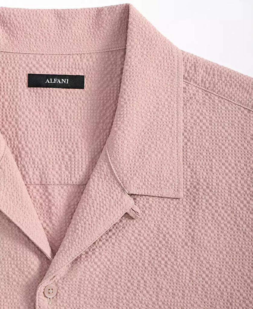 Macy's Alfani Men's Short Sleeve Puckered Button-Front Camp Shirt, Exclusively at Macy's 5