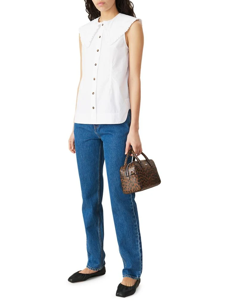 Ganni Puritan Collar Sleeveless Blouse 2